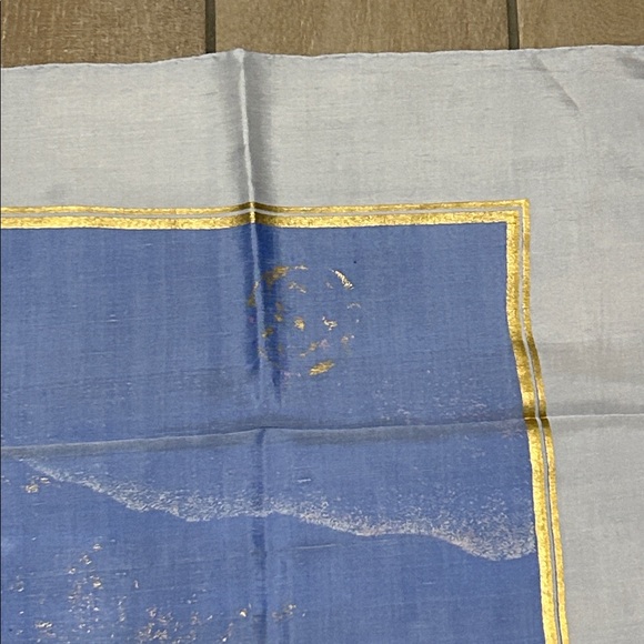 THAI SILK METALLIC SCARF Safari Scene - Picture 4 of 6